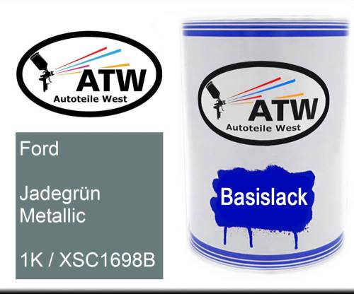 Ford, Jadegrün Metallic, 1K / XSC1698B: 500ml Lackdose, von ATW Autoteile West.